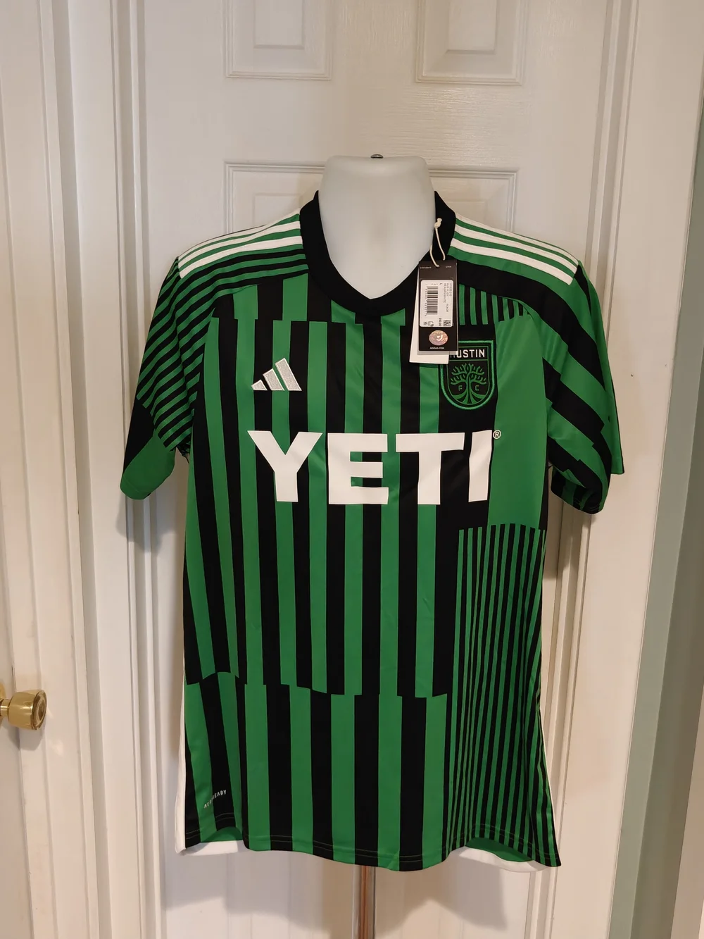 adidas Austin FC Yeti Green Black Soccer Jersey NWT Men’s Size XS MLS HI1835
